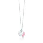 クリスマスセール　バースデー　プレゼント　ギフト　　ＴＩＦＦＡＮＹ＆ＣＯ.　ミニ ダブル ハートタグ ペンダント ピンク エナメルフィニッシュ　並行輸入品