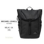 MICHAEL LINNELL バックパック リュック 33L ブラック 超軽量 防汚 撥水加工 MLAC-34 マイケル リンネル