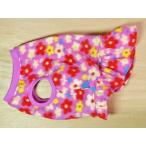 フリースの花柄ワンピース（ピンク）