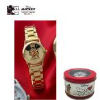 ミッキーマウス レリーフ 腕時計 専用BOX付き ディズニー 時計 ウォッチ グッズ ミッキー ゴールド 男女兼用