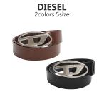ディーゼル DIESEL ベルト メンズ Dロゴプラーク レザー 本革 革 バッファローレザー レザーベルト DIESEL B-1DR X08516 PR666 T8013 T2348