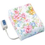 KODEN 広電 電気毛布 敷き 綿素材 コットン 140×80cm 花柄 洗える ダニ退治 CWS051F5 花柄 代引き不
