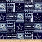 Quilt Fabric Traditions NFL Cotton Broadcloth Dallas Cowboys Patchwork Blue/White Quilt Fabric By The Yard, Blue/White　並行輸入品