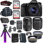 Canon EOS 80D Digital SLR Camera Body (Black) with Built-in Wi-Fi Connectivity + EF-S 18-55mm f/3.5-5.6 is STM Lens + Tamron Auto Focus 70-300mm f/4.