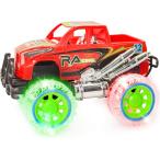 ArtCreativity Light-Up Red Monster Truck with Sounds  9 Inch Monster Truck with Flashing Wheels and Friction Motor  Push n Go Toy Car  Best Birthday