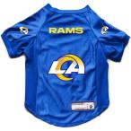 Littlearth NFL Los Angeles Rams NFL Los Angeles Rams Stretch Pet Jersey - Sports Jersey Designed for Dogs and Cats - Stretch Fabric, Team Color, Medi