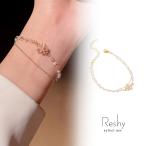 ブレスレット 金属アレルギー対応 2連 レディース 花 フラワー ゴールド チェーン アジャスター 可愛い おしゃれ