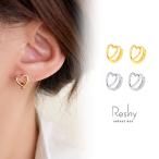 ピアス 金属アレルギー対応 ハート ゴールド シルバー フープ シルバー925 アクセサリー 誕生日 女性 シンプル レディース かわいい 上品 プレゼント ギフト