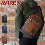 ショッピングボディバッグ AVIREX アヴィレックス STUART スチュアート ボディバッグ ワンショルダーバッグ 斜め掛け リュック 2WAY ボディリュック 合皮 A4 AX5008 メンズ レディース