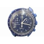 OMEGA×swatch Speedmaster MISSION TO NEPTUNE BIOCERAMIC MOONS WATCH クォーツ クロノグラフ 腕時計【中古】