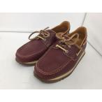  Hermes HERMES deck shoes / кожа спортивные туфли красный светло-коричневый тон 