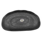 黒天目楕円中皿 18cm 323688
