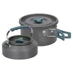 クッカーセット アウトドア 調理器セット 武田コーポレーション キャンプ 鍋 ケトル 軽量 グレー 18×18×11cm SH20-NK2　324029