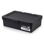 法人限定 まとめ買い152個セット 収納ボックス フタがとまるケース S ブラック L-8088 179×123×58Hmm  0775/358068