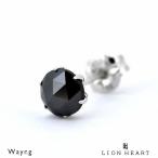 ショッピングLION ライオンハート ブラックダイヤモンド ピアス Lサイズ 0.5ct プラチナ900 片耳用 1点売り メンズ ブランド LION HEART
