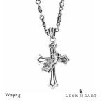 Yahoo! Yahoo!ショッピング(ヤフー ショッピング)ライオンハート クロス ＆ クラウン ネックレス シルバー925 十字架 王冠 メンズ ブランド LION HEART