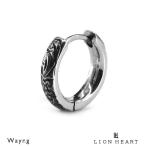  лев Heart Hawaiian обруч серьги поверхность кольца хирургический нержавеющая сталь серебряный одна сторона уголок для 1 пункт продажа мужской бренд LION HEART