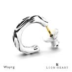 Yahoo! Yahoo!ショッピング(ヤフー ショッピング)ライオンハート G型 フープピアス タテガミスクロール シルバー925 片耳用 1点売り メンズ ブランド LION HEART