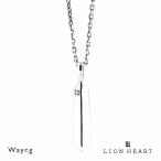 Yahoo! Yahoo!ショッピング(ヤフー ショッピング)ライオンハート EL フェザー プレート ネックレス シルバー925 合成ダイヤモンド メンズ ブランド LION HEART