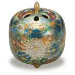 おしゃれ 九谷焼 3.5号 香炉 金花詰 陶器 インテリア 高級 置物 伝統工芸品 日本製