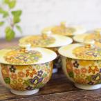 来客用 九谷焼 蓋付 湯呑み 5客セッ�