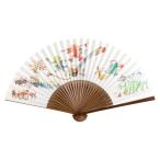 和詩倶楽部　扇子　女房扇　百鬼夜行　和紙の扇子6寸5分　少し小さめサイズ　Sensu fan Washi-club　在庫限り