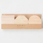 ヒトテマキット　まめ皿　3枚　けずってみがいて自分でつくる木製食器工作キット　Wooden small plate craft kit