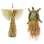 竹治郎　わら細工　鶴亀セット（寿鶴・祝亀）　注連飾り　新潟県南魚沼の正月飾り