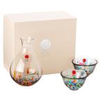 津軽びいどろ酒器セット　ねぶた流し　徳利