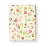 和詩倶楽部　室町紗紙ブックカバー　ホンノムシ　ふくあめ (MBD-010)　フリーサイズ判　吉兆書包み　丈夫で手触りの良い襖紙を使用