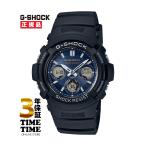 ショッピングg-shock ブラック CASIO カシオ G-SHOCK Gショック ソーラー電波 アナデジ ブラック ブルー AWG-M100SB-2AJF 【安心の3年保証】