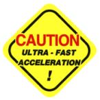  стикер No 513 CAUTION ULTRA FAST