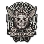 バイカーステッカー BIKER STICKER バイク ハーレー ヘルメット MOTOR CITY スカル ヴィンテージ BK041 車 ステッカー 屋外OK