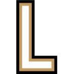 レターデカールステッカー 2.5cm L アルファベット LD1L アンティーク ステッカー グッズ 雑貨