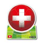 サッカーボールステッカー スイス SWITZERLAND NF018 スポーツステッカー ワールドカ ...