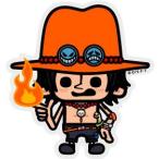 ワンピース パンソンワークス コラボステッカー ポートガス・D・エース 3 Sサイズ OPS30 ONE PIECE ステッカー グッズ