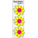 SK091 レトロフラワーステッカー yellow