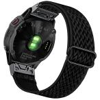 [ahayo] QuickFit 26mm 交換ベルト 超軽量 柔らかく伸縮性のあるナイロンリストバンドストラップ for GARMIN(ガーミン)