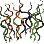 HUAZONTOM ヘビ おもちゃ 蛇 玩具 リアル いたずらグッズ ジョークグッズ ドッキリ スネーク ゴム ミニ 12本 びっくり箱 偽の蛇 ハロ