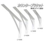 棚受け金具 カウンターブラケット 鉄製ホワイト LY-833(2本入り)