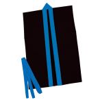 【法人様のみの販売】アーテック　カラー不織布ハッピ 袖無 黒 襟青 子供用 J　00018927