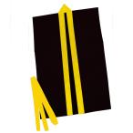 【法人様のみの販売】アーテック　カラー不織布ハッピ 袖無 黒 襟黄 子供用 J　00018928