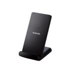  Elecom ELECOM беспроводной зарядное устройство Qi засвидетельствование 5W подставка продольный ./ ширина класть обе соответствует предотвращение скольжения накладка iPhone Android Galaxy Xperia черный W-QS09BK