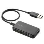 ポスト投函 エレコム ELECOM USB2.0ハブ Windowsタブレット向け ブラック U2HS-A402BBK