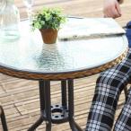 【メーカー直送】不二貿易 ガラステーブル ナチュラル KFRT-0014 92443