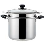 ショッピングパスタ ヨシカワ クックルックIIパスタポット22cm 日本製 IH対応 200V ガス火対応 ステンレス パスタ鍋 湯切り 調理道具 キッチングッズ キッチンツール 燕三条