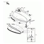 CMSsi- M esFuel Cock Cup Gasket Z1 KAWASAKI Kawasaki топливо кок топливо относящийся двигатель 