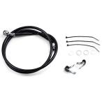 Drag Specialties ドラッグスペシャリティーズ Extended Length Black Vinyl フロントブレーキホースキット［1741-2557］ Super Glide EFI FXDI FXD ブレーキ