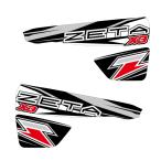 ZETA RACING ジータ レーシング リプレースメントステッカー X3プロテクター用 その他ハンドガードオプション・補修部品 ハンドル周辺パーツ ハンドル
