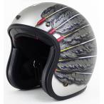 72JAM 72ジャム  IWAKI Fifty one Feather Design (マットシルバー) ジェットヘルメット ヘルメット